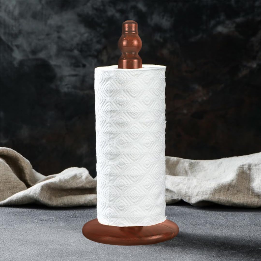 12.5-inch wooden paper towel holder for office, kitchen, and bathroom.