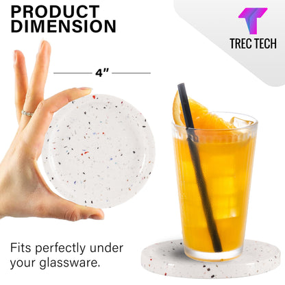 Trec Tech Terrazzo Marble Coasters for Drinks