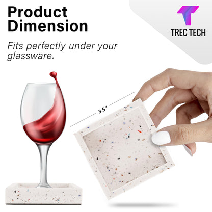 Trec Tech Terrazzo Marble Coasters for Drinks