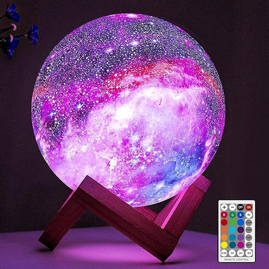 3D Galaxy Moon Lamp