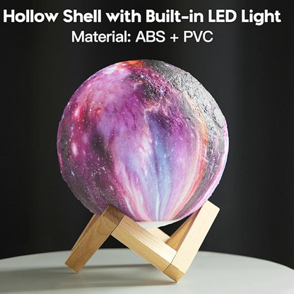 3D Galaxy Moon Lamp