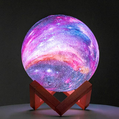 3D Galaxy Moon Lamp